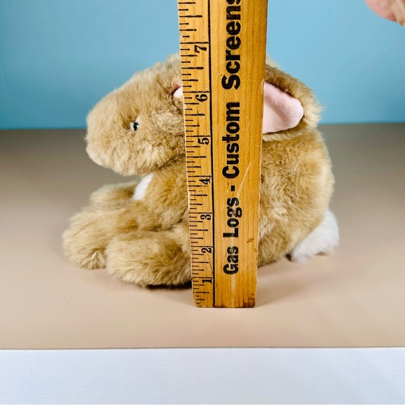 VTG Manhattan Toy Co Fluffy Tan Brown Bunny Rabbit Stuffed Realistic Plush 1998 - Picture 10 of 10